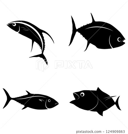 tuna fish icon vector 124909863
