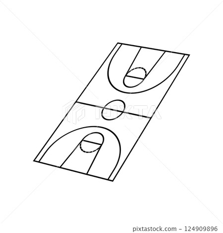 basketball court icon vector basketball court icon vector 124909896