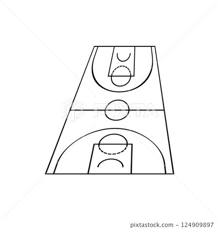 basketball court icon vector basketball court icon vector 124909897