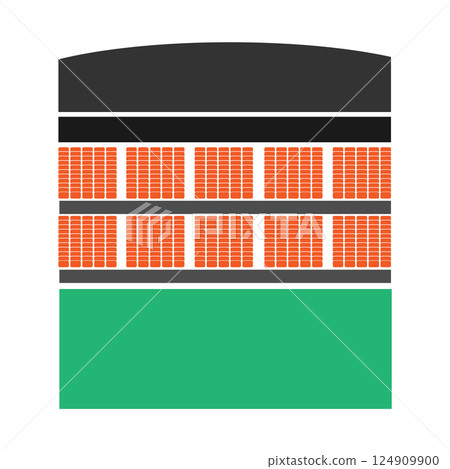 stadium icon vector 124909900