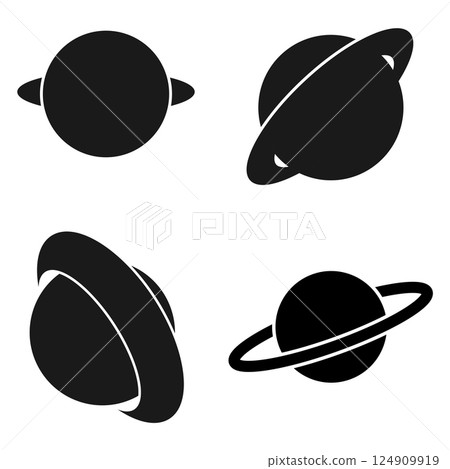 planet icon vector 124909919