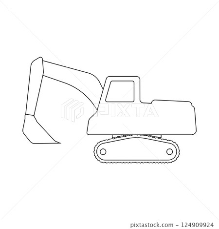 excavator icon vector excavator icon vector 124909924