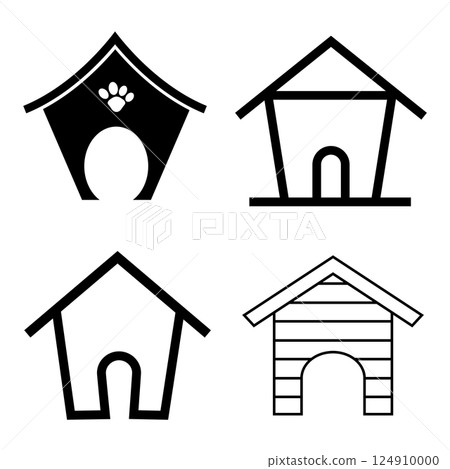 Doghouse, Dog Kennel icon vector 124910000