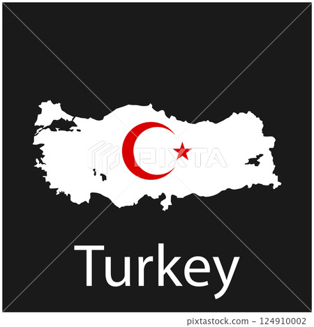 turkey map icon vector background turkey map icon vector background 124910002