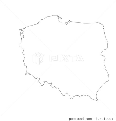 poland map icon vector 124910004