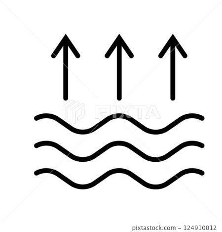 evaporating water icon vector evaporating water icon vector 124910012