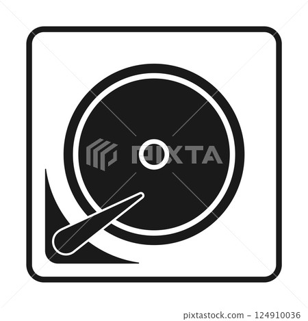 Hard Disk Drive, Hardware HDD Storage icon vector Hard Disk Drive, Hardware HDD Storage icon vector 124910036