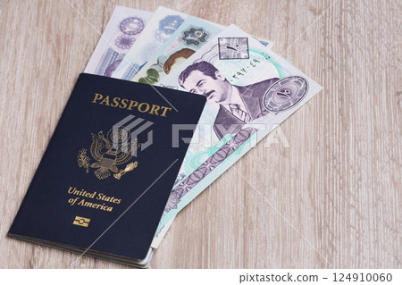 American passport with Iraqi money American passport with Iraqi money 124910060