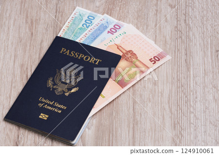 American passport with Iranian money American passport with Iranian money 124910061