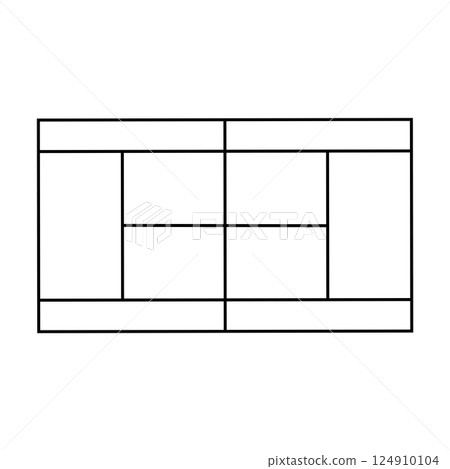 tennis court icon vector 124910104