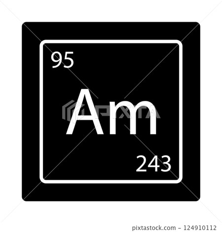 americium icon vector 124910112