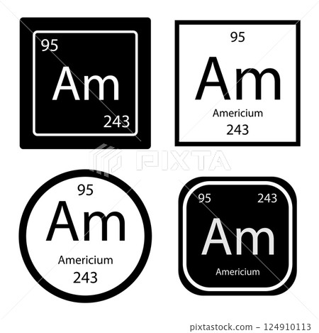 americium icon vector 124910113