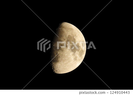 Moon shining in the night sky Moon shining in the night sky 124910443