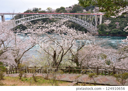 Cherry blossoms, the Nishikai Bridge, and the whirlpools of Inoura Strait Cherry blossoms, the Nishikai Bridge, and the whirlpools of Inoura Strait 124910656