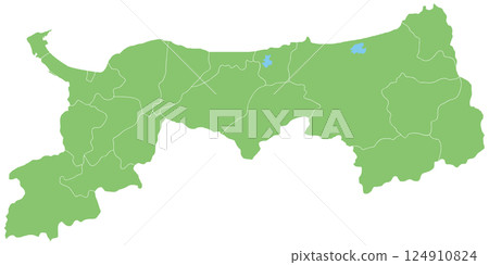 Dividable map of Tottori prefecture Dividable map of Tottori prefecture 124910824