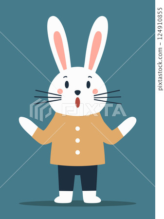 一隻兔子在談論某事 一隻兔子在談論某事 124910855