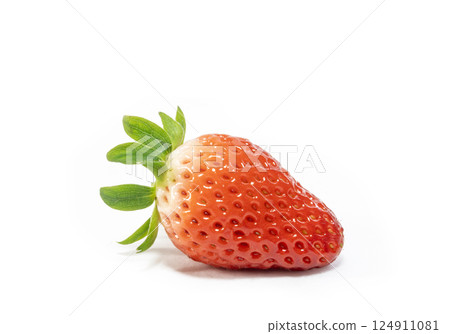 鮮紅、美味的草莓 124911081