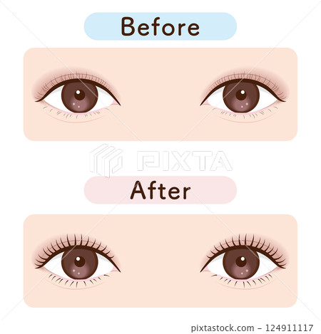 睫毛妝容變化對比組（雙眼）|也適用於睫毛膏、睫毛延長和睫毛燙髮 124911117