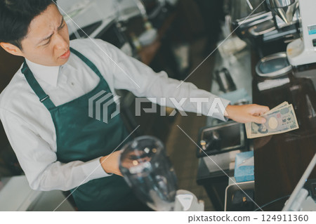 cash register, cafeteria, cafe 124911360