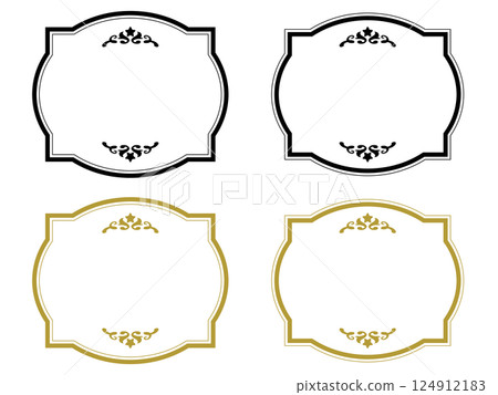 Antique star frame - black and gold - Antique star frame - black and gold - 124912183