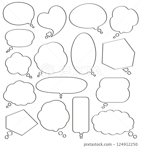 易於使用的思考泡泡套裝，單色 124912250