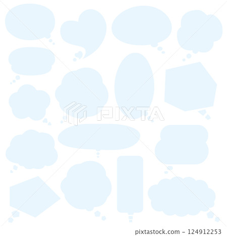 簡單思維語音泡泡設定淺藍色 124912253