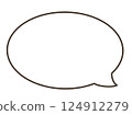 簡單的橢圓形氣泡圖（右） 124912279