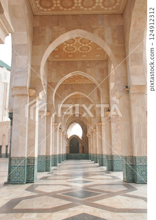 Morocco, Casablanca, Hassan II Mosque, Cloister Morocco, Casablanca, Hassan II Mosque, Cloister 124912312