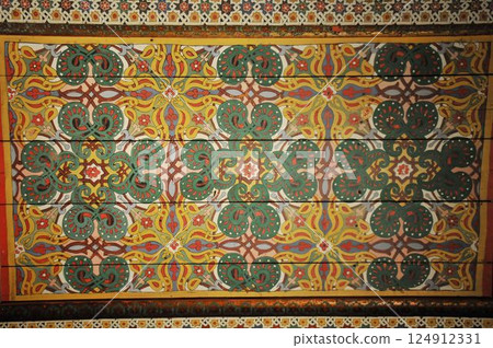 Morocco, Marrakech, old town, medina, bahia palace, ceiling 124912331