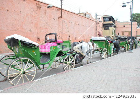 摩洛哥，馬拉喀什，麥地那，舊城區，庫奇（旅遊馬車） 124912335