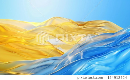 A blue and yellow design representing solidarity with Ukraine and world peace A blue and yellow design representing solidarity with Ukraine and world peace 124912524