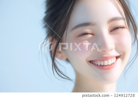 Beautiful skin woman "AI generated image" 124912728