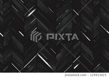 Dark geometric chevron pattern for modern design and decor. Wallpaper, background, fabric texture, backdrop, cover design 124913023