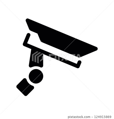 Box style security camera with adjustable mounting arm for precise positioning 124913869