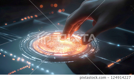 Future touch interface with digital fingerprint authentication 124914227