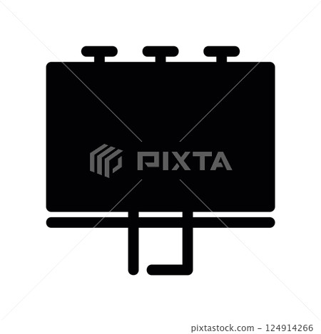 Outdoor advertising billboard structure icon for public display 124914266