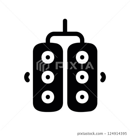 Vertical racing start lights signal tree icon countdown 124914395