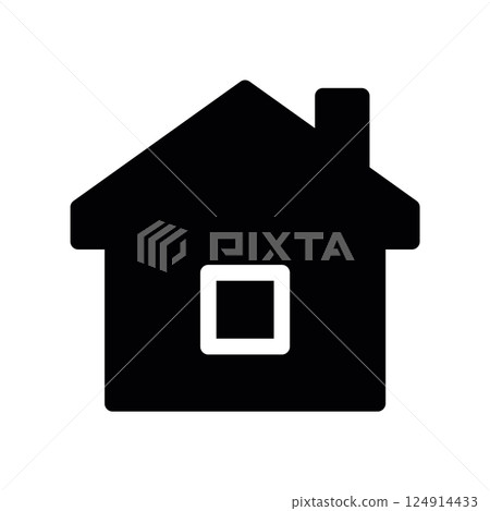 Simple house or home building icon representation symbol 124914433