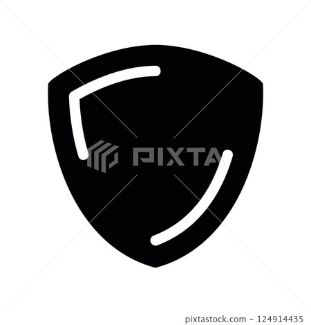 Security shield icon representing protection and safety symbol 124914435