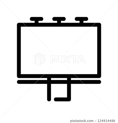 Outline of large outdoor advertising billboard structure for public display 124914486