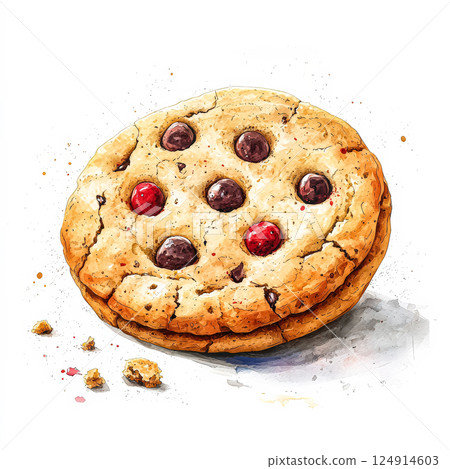 Cookie with a smiley face on it. Cookie with a smiley face on it. 124914603