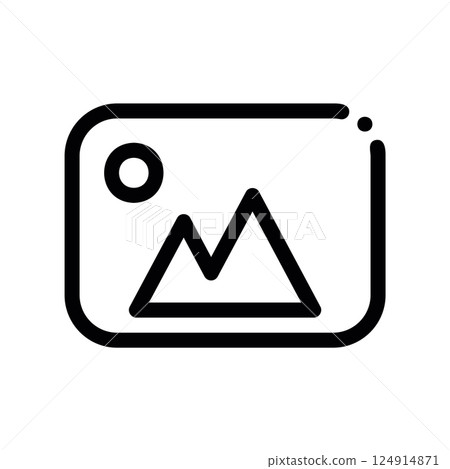 A minimal symbol representing a subject image frame 124914871