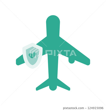 A minimalistic symbol reflecting the essence of the flight safety A minimalistic symbol reflecting the essence of the flight safety 124915096