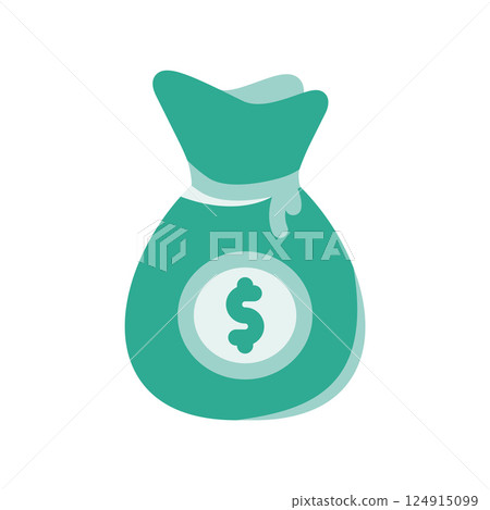 A minimalistic symbol reflecting the essence of the money bag 124915099