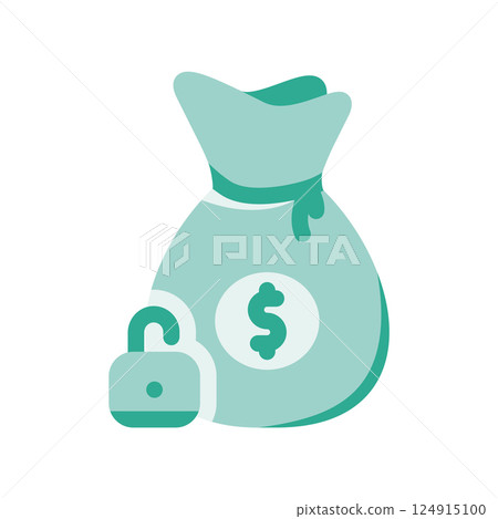 A minimalistic symbol reflecting the essence of the money, blocked account 124915100