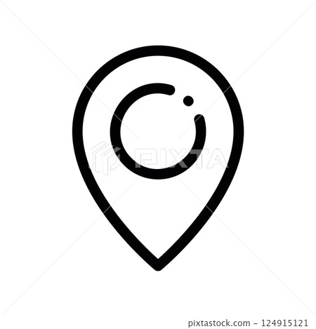 A minimal symbol representing a subject location, Whereabouts 124915121