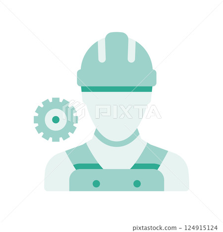 A minimalistic symbol reflecting the essence of the mechanic, laborer 124915124