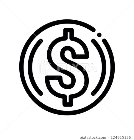 A minimal symbol representing a subject Gold Coin 124915136