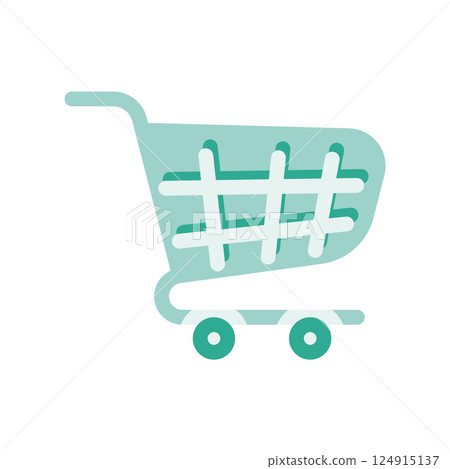 A minimalistic symbol reflecting the essence of the shopping cart 124915137