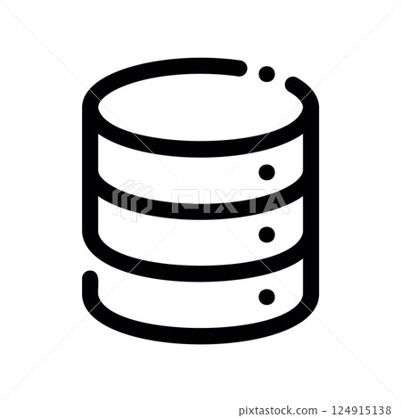 A minimal symbol representing a subject Dedicated Server 124915138